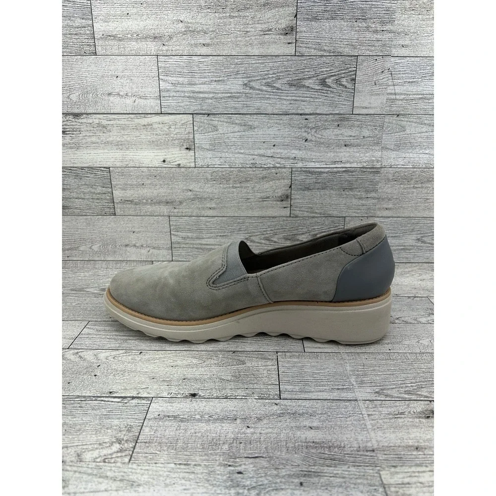 Clarks‎ Collection Womens Gray Suede Slip On Ultimate Comfort Shoes Size  8M